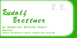 rudolf brettner business card